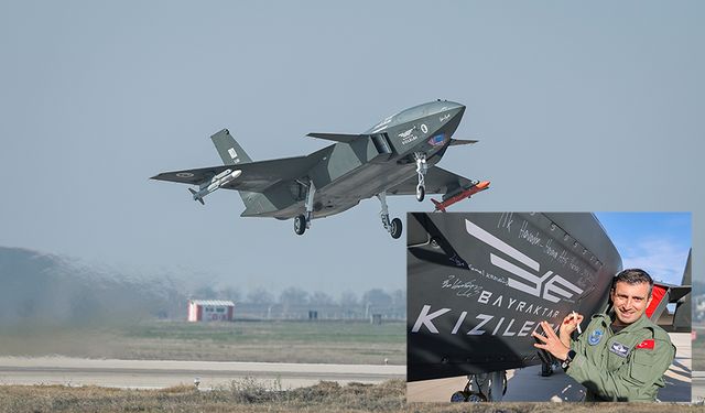 Bayraktar KIZILELMA 'hava-hava' füzesiyle hedefi vurdu