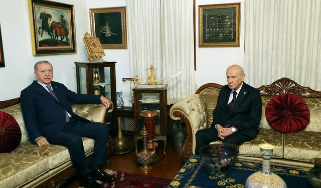 Cumhurbaşkanı Erdoğan, MHP Lideri Bahçeli ile bir araya geldi