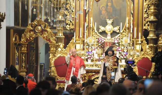 Papa 14. Leo, Ermeni Apostalik Katedrali'ne "dua ziyareti" gerçekleştirdi