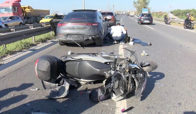 Eyüpsultan'da otomobile çarparak yaralanan motosiklet sürücüsü için seferber oldular