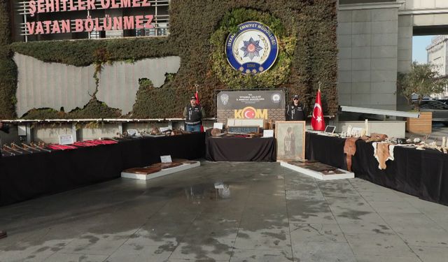 Tarihi eser operasyonunda ele geçirilenler sergilendi