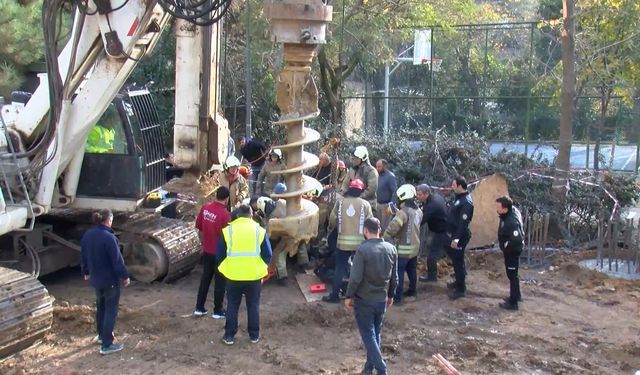 Kadıköy'de inşaat işçisi düştüğü çukurdan yaralı olarak çıkarıldı