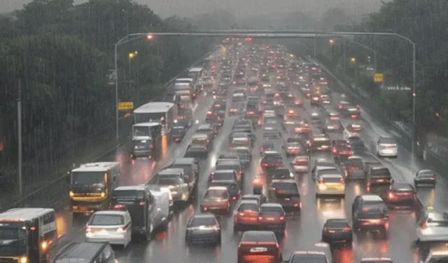 İstanbul yağmurlu bir güne uyandı, trafik yoğunluğu yüzde 80 oldu