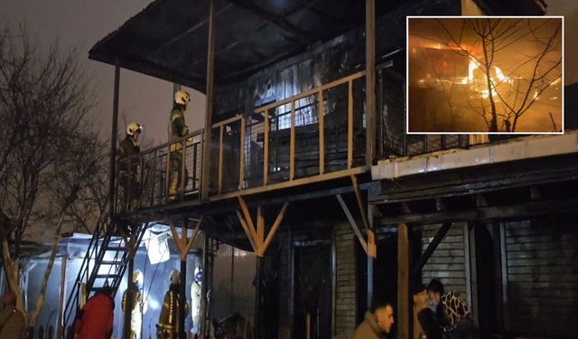 Sancaktepe'de korkutan yangın