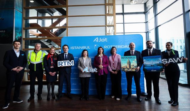 AJet'in İstanbul-Rotterdam seferleri başladı