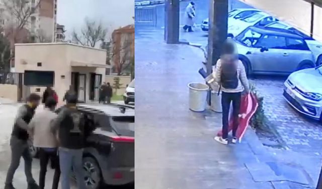 Bayrağa çirkin saldırı! Polis evinden aldı