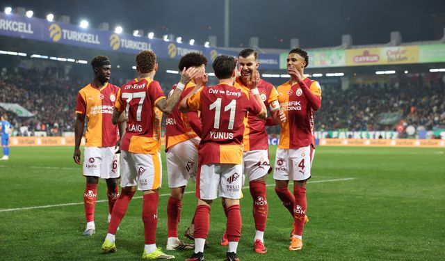 Galatasaray, Rize deplasmanından 3 puanla döndü