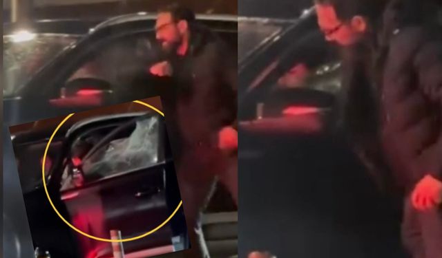 Kadın sürücüye aracında saldırı!