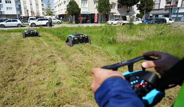 Çimleri artık robotlar biçiyor