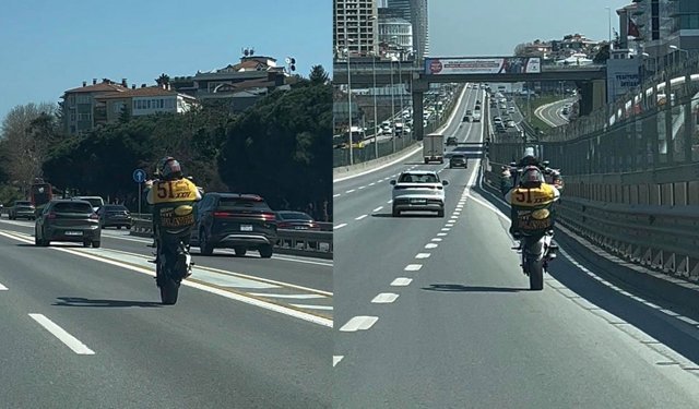 D-100 Karayolu’nda pes dedirten görüntü