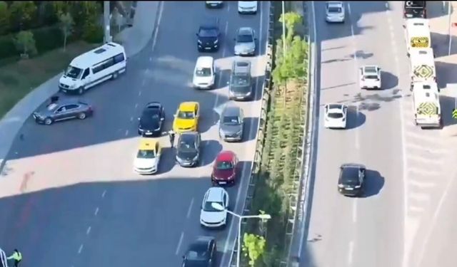 Beykoz’da dron destekli trafik denetimi