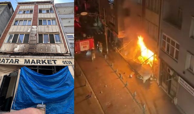 Bayrampaşa’da korkutan yangın: Market küle döndü