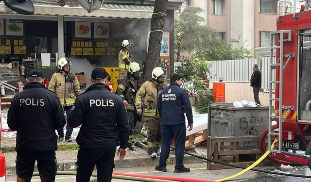 Maltepe'de korkutan depo yangını