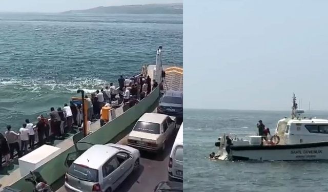 Feribottan denize düşen yolcu son anda kurtarıldı