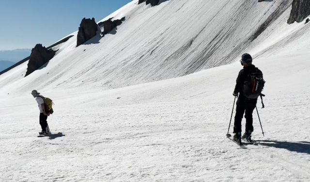 Erciyes’te haziran ayında kayak keyfi