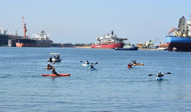 Vatandaşlar Marmara’da kano keyfi yaşadı