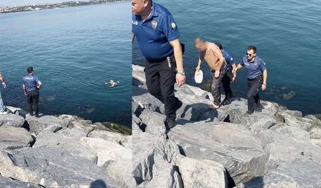 Avcılar'da intihar girişimi iddiası: Kayalıklardan denize düştü