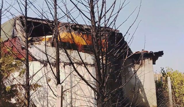 Silivri'de otluk alanda çıkan yangın çiftlik evine sıçradı