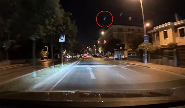 Büyükçekmece semalarında göktaşı düşme anı kamerada