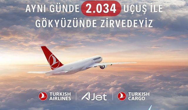 THY'den ağustos ayı uçuş rekoru