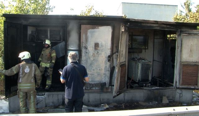 Zeytinburnu'nda trafo alevlere teslim oldu