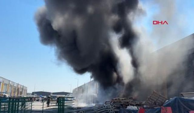 Kayseri’de sünger atölyesinde yangın