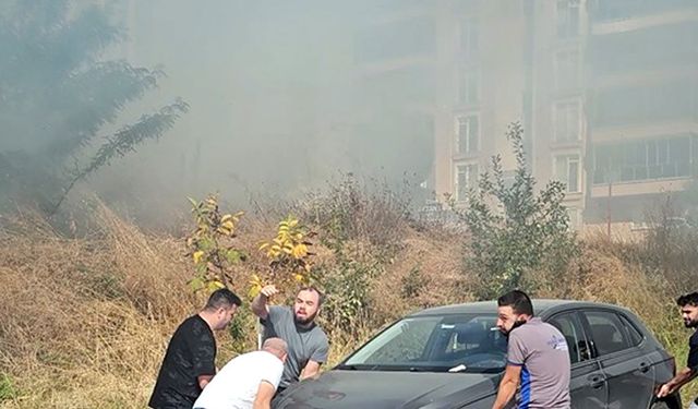 Edirne'de otluk alanda yangın