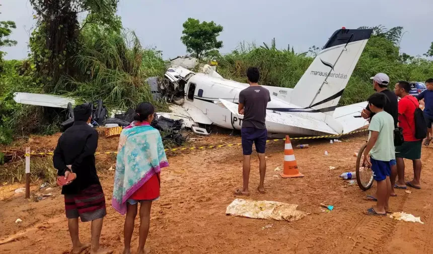 Brezilya’da düşen uçağın görüntüleri: 14 ölü