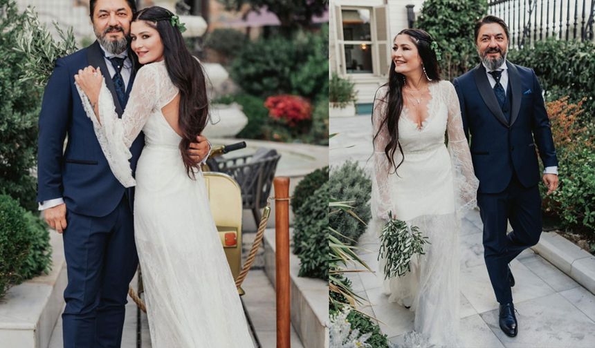 Deniz Çakır 2 yıllık sevgilisi Bilgehan Baykal'la evlendi! İşte düğünden ilk kareler...