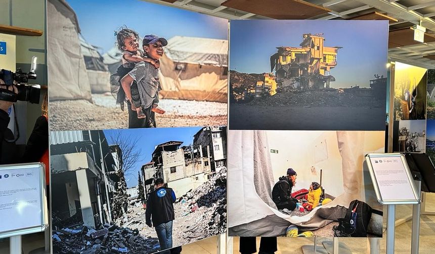 6 Şubat depremlerinde Hatay’da çekilen fotoğraflarla hazırlanan "Küllerinden Doğmak" sergisi açıldı