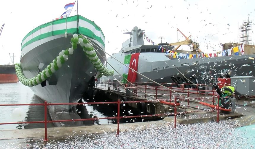Nijerya için üretilin ikinci donanma gemisi OPV 76 denize indirildi