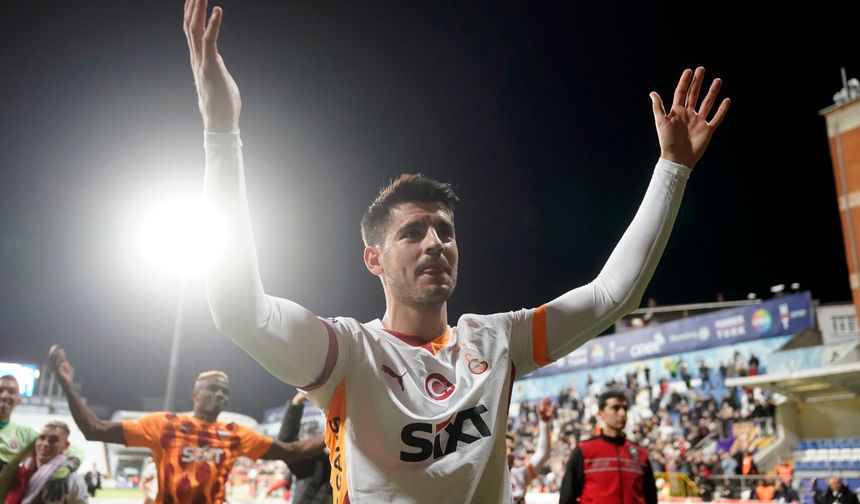 Galatasaray’da galibiyet 3’lüsü Alvaro Morata’dan