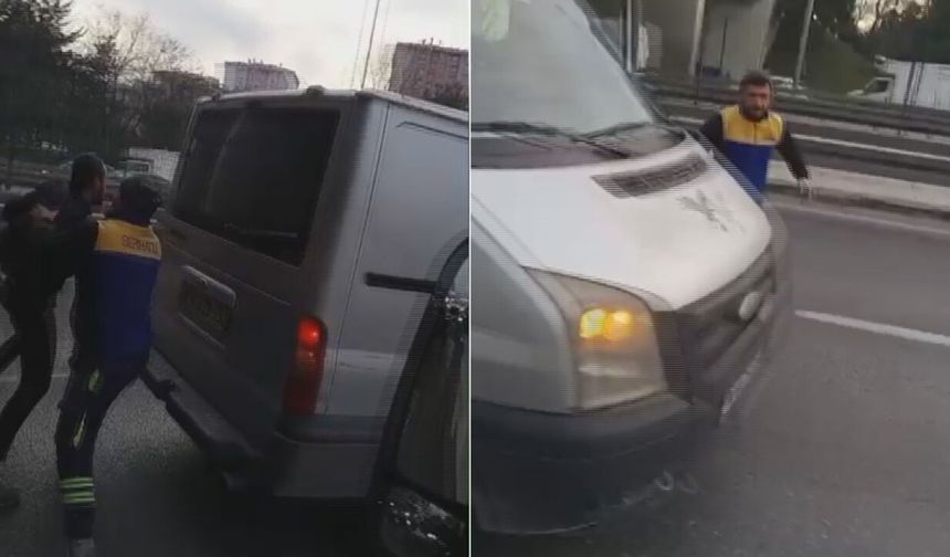 Büyükçekmece'de tartıştığı kişinin aracına saldırmıştı, hemen yakalandı