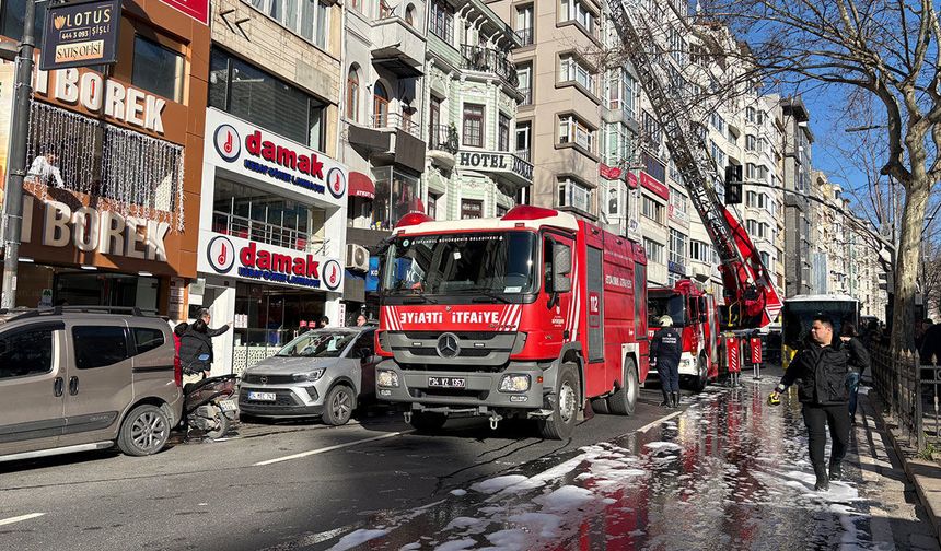 Şişli’de restoran bacasında yangın