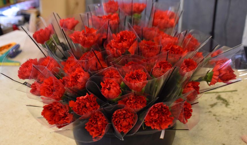 '8 Mart'ta kırmızı karanfil yoğun talep görüyor'