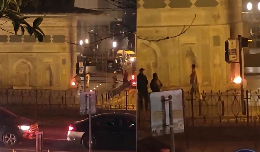 Tarihi çeşmeyi yakan şahsın ifadesi şoke etti