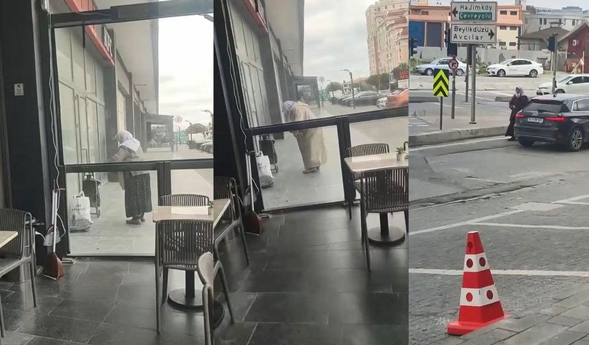 Büyükçekmece’de dilencinin 'hazırlık' mesaisi