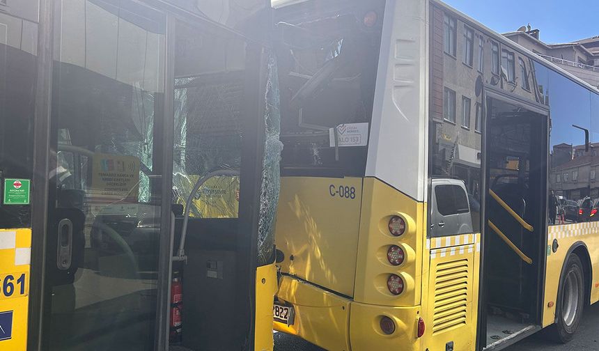 Ataşehir’de İETT otobüsleri çarpıştı