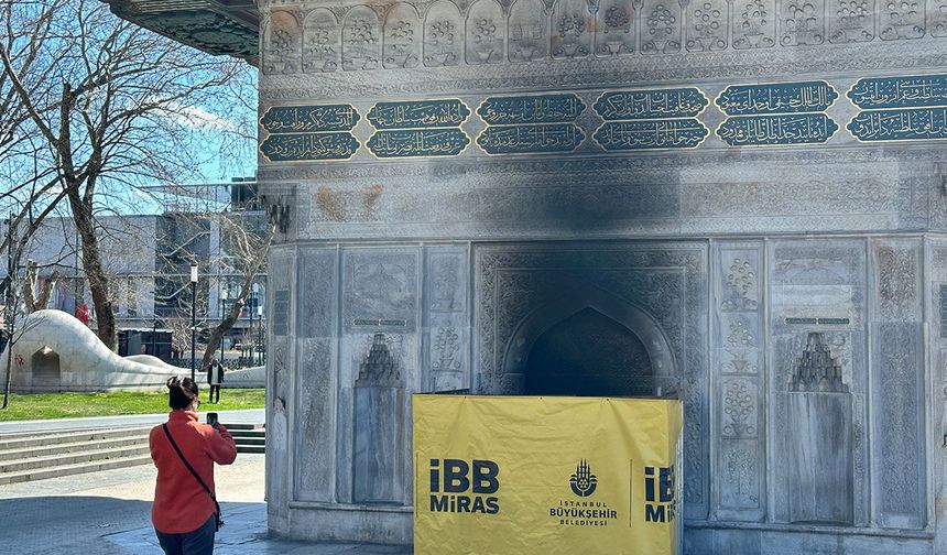 Tophane Çeşmesi'ni yakan şüpheli tutuklandı
