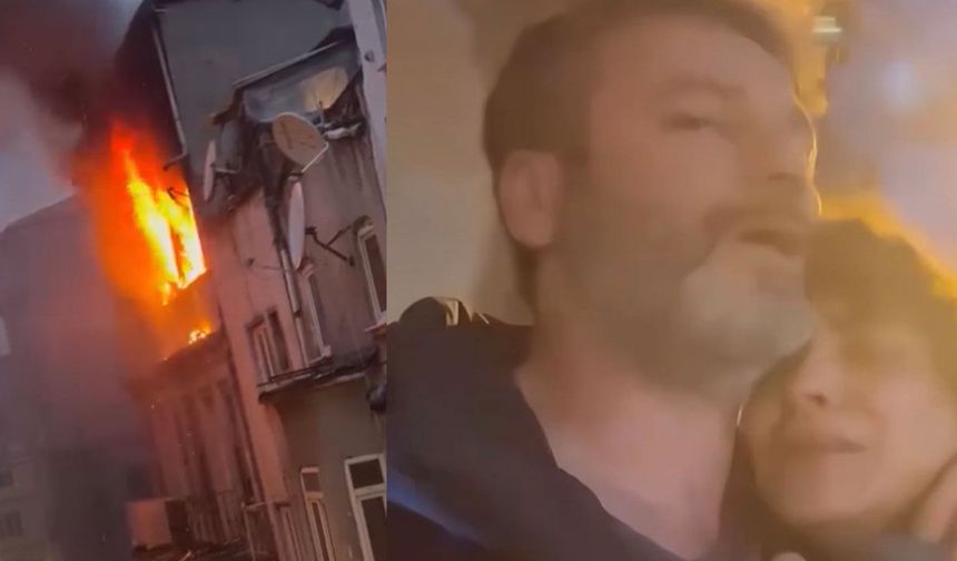 Ünlü oyuncu yangından son anda kurtuldu