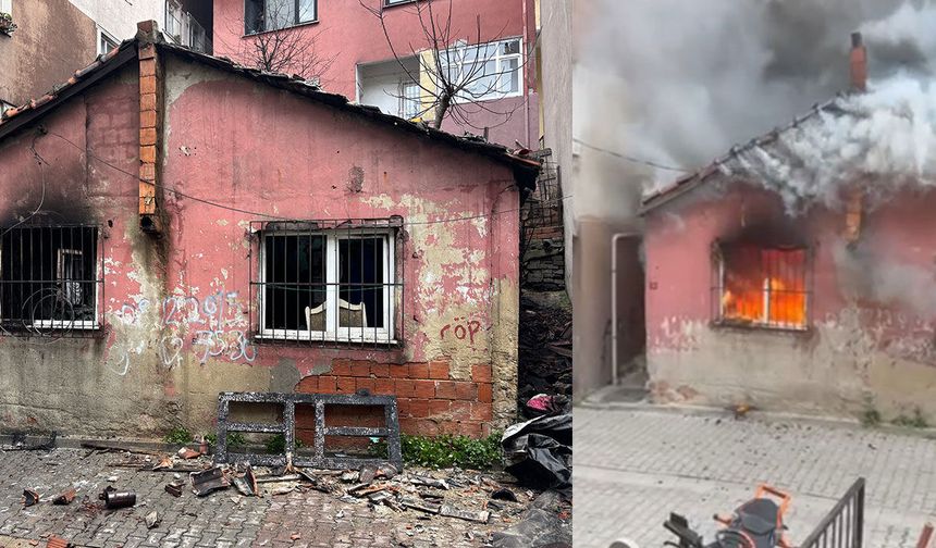 Kağıthane’de gecekondu alevlere teslim oldu