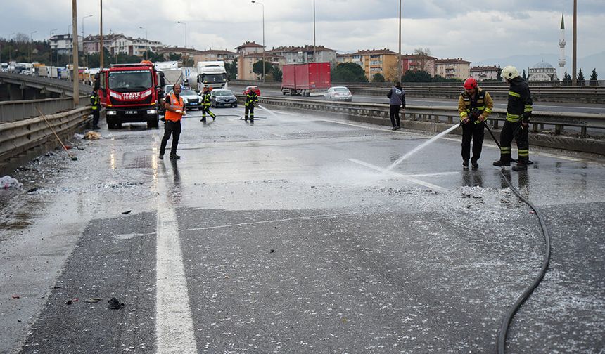 TEM Otoyolu'nda zincirleme kaza