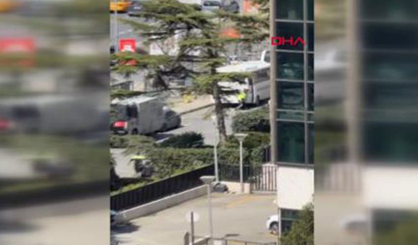 İsrail Konsolosluğu'nun da bulunduğu binanın önünde çatışma