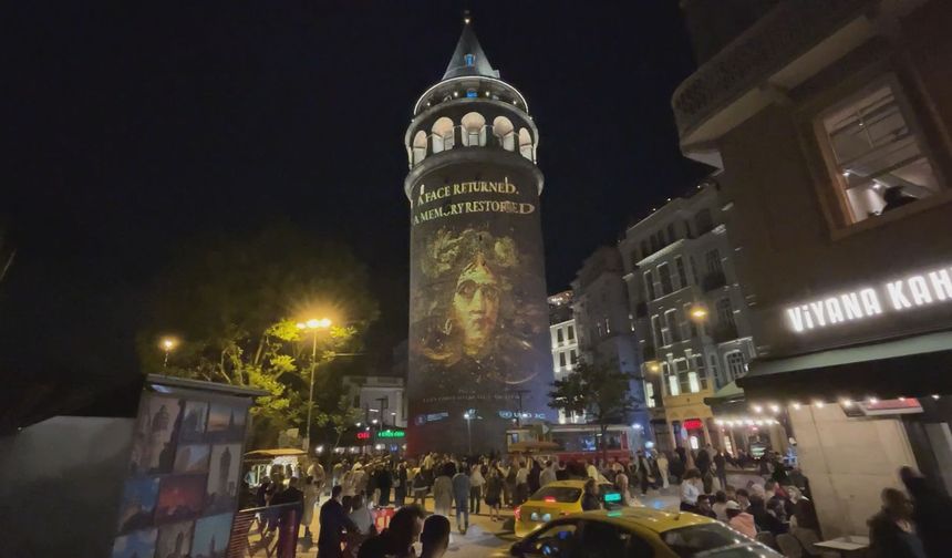Galata Kulesi’nde ışık gösterisi gerçekleştirildi