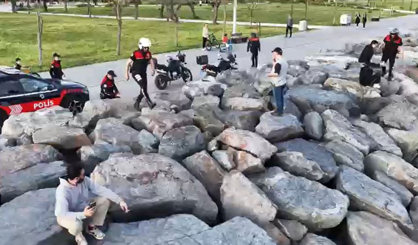 Avcılar sahilinde dron destekli yasaklı madde operasyonu