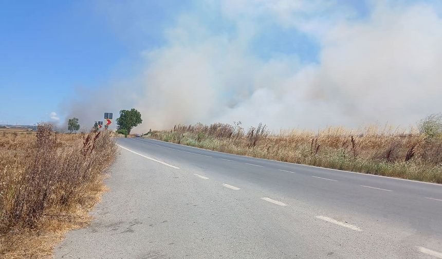 Silivri'de korkutan yangın