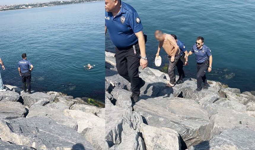 Avcılar'da intihar girişimi iddiası: Kayalıklardan denize düştü