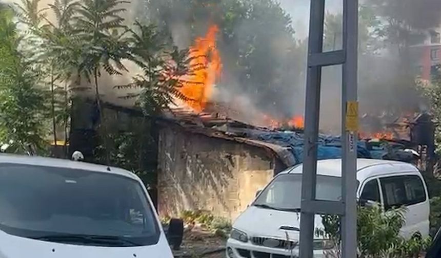 Gaziosmanpaşa'da iki gecekondu alevlere teslim oldu