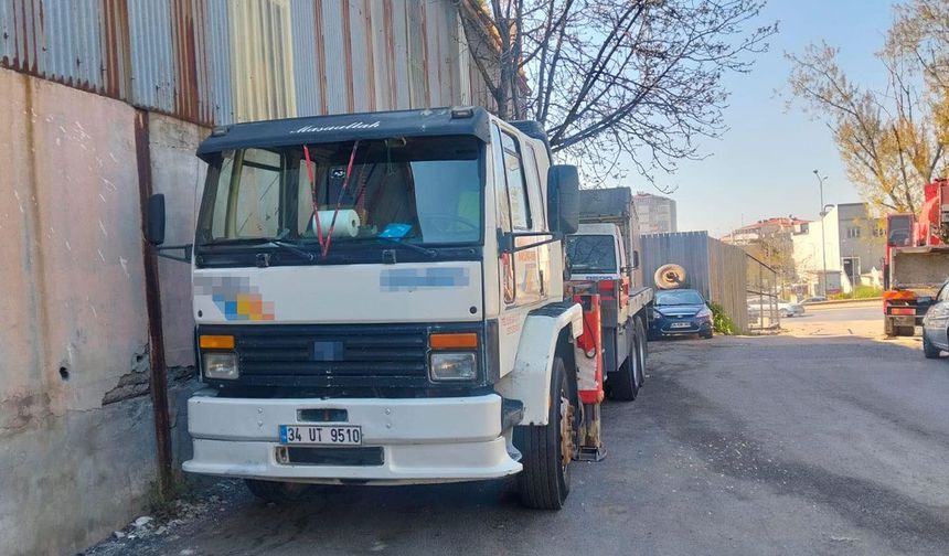 Pendik’te vinç sürücüsü ters yönde ilerledi: 20 bin lira ceza