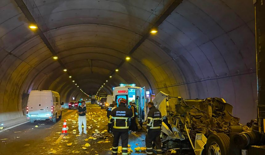 İstanbul-İzmir Otoyolu tünelinde kaza: 2 yaralı